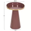Coffee Table Auxiliary LATUR Metal in Brown-Red - Gold Φ30.5x42Hcm Coffee Table Auxiliary LATUR Metal in Brown-Red - Gold Φ30.5x42Hcm