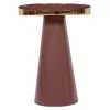 Coffee Table Auxiliary LATUR Metal in Brown-Red - Gold Φ30.5x42Hcm Coffee Table Auxiliary LATUR Metal in Brown-Red - Gold Φ30.5x42Hcm