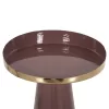 Coffee Table Auxiliary LATUR Metal in Brown-Red - Gold Φ30.5x42Hcm Coffee Table Auxiliary LATUR Metal in Brown-Red - Gold Φ30.5x42Hcm