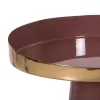 Coffee Table Auxiliary LATUR Metal in Brown-Red - Gold Φ30.5x42Hcm Coffee Table Auxiliary LATUR Metal in Brown-Red - Gold Φ30.5x42Hcm