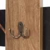 WALL COAT HANGER WESSON  MELAMINE IN BLACK MARBLE & NATURAL 64x4x79Hcm. WALL COAT HANGER WESSON  MELAMINE IN BLACK MARBLE & NATURAL 64x4x79Hcm.