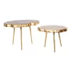 ANGUL Coffee Tables Set of 2 pcs Metal Gold Φ62 and 48x40 cm ANGUL Coffee Tables Set of 2 pcs Metal Gold Φ62 and 48x40 cm