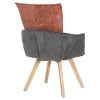Armchair REX Brick - Grey fabric and Beech Wood legs 53x60x93Hcm. Armchair REX Brick - Grey fabric and Beech Wood legs 53x60x93Hcm.