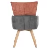 Armchair REX Brick - Grey fabric and Beech Wood legs 53x60x93Hcm. Armchair REX Brick - Grey fabric and Beech Wood legs 53x60x93Hcm.