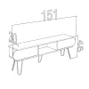 TV Stand Elmira Maxi Fylliana Walnut - Black 151x30x48 cm TV Stand Elmira Maxi Fylliana Walnut - Black 151x30x48 cm