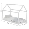 BED FOR KIDS PEPE t.MONTESSORI SOLID PINE WOOD IN WHITE- 140x70cm. BED FOR KIDS PEPE t.MONTESSORI SOLID PINE WOOD IN WHITE- 140x70cm.