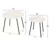 Coffee Tables CUPPER Set of 2 pcs Melamine White Marble - Black Metal Coffee Tables CUPPER Set of 2 pcs Melamine White Marble - Black Metal