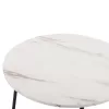 Coffee Tables CUPPER Set of 2 pcs Melamine White Marble - Black Metal Coffee Tables CUPPER Set of 2 pcs Melamine White Marble - Black Metal