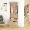 Entrance Furniture KAYLOR C2474.01 with Hanger & Storage - MDF in Sonoma 65x34x180cm Entrance Furniture KAYLOR C2474.01 with Hanger & Storage - MDF in Sonoma 65x34x180cm
