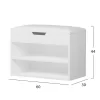 SHOE RACK WITH SEAT ROMIR  MELAMINE IN WHITE-WHITE PU SEAT 60x30x44Hcm. SHOE RACK WITH SEAT ROMIR  MELAMINE IN WHITE-WHITE PU SEAT 60x30x44Hcm.