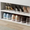 SHOE RACK WITH SEAT ROMIR  MELAMINE IN WHITE-WHITE PU SEAT 60x30x44Hcm. SHOE RACK WITH SEAT ROMIR  MELAMINE IN WHITE-WHITE PU SEAT 60x30x44Hcm.