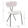 Dining Chair DORY Black Metal frame and Light Grey fabric 48,5x61x76Hcm. Dining Chair DORY Black Metal frame and Light Grey fabric 48,5x61x76Hcm.