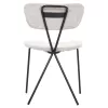 Dining Chair DORY Black Metal frame and Light Grey fabric 48,5x61x76Hcm. Dining Chair DORY Black Metal frame and Light Grey fabric 48,5x61x76Hcm.