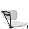 Dining Chair DORY Black Metal frame and Light Grey fabric 48,5x61x76Hcm. Dining Chair DORY Black Metal frame and Light Grey fabric 48,5x61x76Hcm.