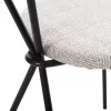 Dining Chair DORY Black Metal frame and Light Grey fabric 48,5x61x76Hcm. Dining Chair DORY Black Metal frame and Light Grey fabric 48,5x61x76Hcm.