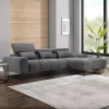 CORNER SOFA RIGHT DIVYA  SYNTHETIC SUEDE IN GREY 266x104x97Hcm. CORNER SOFA RIGHT DIVYA  SYNTHETIC SUEDE IN GREY 266x104x97Hcm.