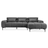 CORNER SOFA RIGHT DIVYA  SYNTHETIC SUEDE IN GREY 266x104x97Hcm. CORNER SOFA RIGHT DIVYA  SYNTHETIC SUEDE IN GREY 266x104x97Hcm.