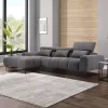 CORNER SOFA LEFT DIVYA  SYNTHETIC SUEDE IN GREY 266x104x97Hcm. CORNER SOFA LEFT DIVYA  SYNTHETIC SUEDE IN GREY 266x104x97Hcm.