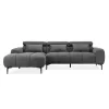CORNER SOFA LEFT DIVYA  SYNTHETIC SUEDE IN GREY 266x104x97Hcm. CORNER SOFA LEFT DIVYA  SYNTHETIC SUEDE IN GREY 266x104x97Hcm.