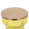Coffee Table RANE Greenish Glass and Gold Metal TOP Φ36x47Hcm Coffee Table RANE Greenish Glass and Gold Metal TOP Φ36x47Hcm