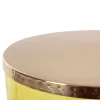 Coffee Table RANE Greenish Glass and Gold Metal TOP Φ36x47Hcm Coffee Table RANE Greenish Glass and Gold Metal TOP Φ36x47Hcm