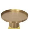 Coffee Table Auxiliary VALERY Green Glass and Gold Metal Φ39.5x52Hcm Coffee Table Auxiliary VALERY Green Glass and Gold Metal Φ39.5x52Hcm