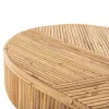 Κονσόλα Οβάλ GATSBY C9871 Φυσικό Rattan σε Φυσικό χρώμα 110x45x74,5Υεκ.
