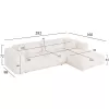 Corner Sofa BRICKEN C3275.02R Right corner Ecru Fabric 282x160x72cm Corner Sofa BRICKEN C3275.02R Right corner Ecru Fabric 282x160x72cm