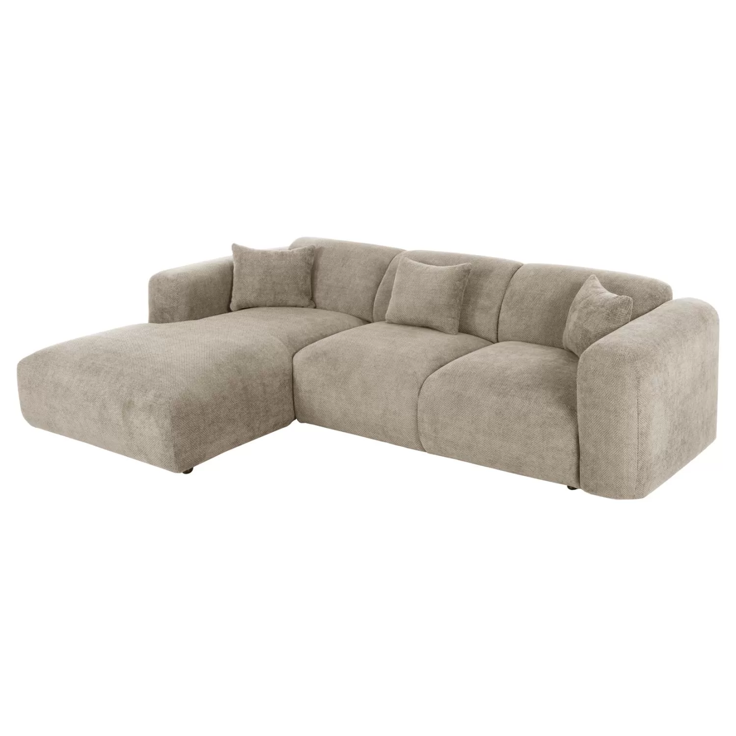 Γωνιακός Καναπές BRICKEN C3275.01L Αριστερή γωνία Μπέζ Ύφασμα 282x160x72Υεκ.