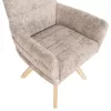 Dining Armchair GAZER Beige fabric and Rubberwood legs 66x63x91Hcm. Dining Armchair GAZER Beige fabric and Rubberwood legs 66x63x91Hcm.