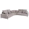 Corner Sofa SYMMET Reversible Light Gray Fabric and Charcoal Legs 314x314x102cm Corner Sofa SYMMET Reversible Light Gray Fabric and Charcoal Legs 314x314x102cm