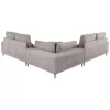 Corner Sofa SYMMET Reversible Light Gray Fabric and Charcoal Legs 314x314x102cm Corner Sofa SYMMET Reversible Light Gray Fabric and Charcoal Legs 314x314x102cm