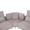 Corner Sofa SYMMET Reversible Light Gray Fabric and Charcoal Legs 314x314x102cm Corner Sofa SYMMET Reversible Light Gray Fabric and Charcoal Legs 314x314x102cm