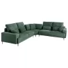 SYMMET Corner Sofa Reversible Green Fabric and Charcoal Legs 314x314x102cm SYMMET Corner Sofa Reversible Green Fabric and Charcoal Legs 314x314x102cm