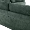 SYMMET Corner Sofa Reversible Green Fabric and Charcoal Legs 314x314x102cm SYMMET Corner Sofa Reversible Green Fabric and Charcoal Legs 314x314x102cm