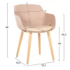 Dining Chair LUCIE Cappuccino PP with Metal legs in wood color 56x55.5x80Hcm. Dining Chair LUCIE Cappuccino PP with Metal legs in wood color 56x55.5x80Hcm.