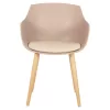 Dining Chair LUCIE Cappuccino PP with Metal legs in wood color 56x55.5x80Hcm. Dining Chair LUCIE Cappuccino PP with Metal legs in wood color 56x55.5x80Hcm.