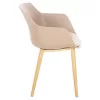 Dining Chair LUCIE Cappuccino PP with Metal legs in wood color 56x55.5x80Hcm. Dining Chair LUCIE Cappuccino PP with Metal legs in wood color 56x55.5x80Hcm.