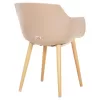 Dining Chair LUCIE Cappuccino PP with Metal legs in wood color 56x55.5x80Hcm. Dining Chair LUCIE Cappuccino PP with Metal legs in wood color 56x55.5x80Hcm.