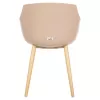 Dining Chair LUCIE Cappuccino PP with Metal legs in wood color 56x55.5x80Hcm. Dining Chair LUCIE Cappuccino PP with Metal legs in wood color 56x55.5x80Hcm.
