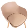 Dining Chair LUCIE Cappuccino PP with Metal legs in wood color 56x55.5x80Hcm. Dining Chair LUCIE Cappuccino PP with Metal legs in wood color 56x55.5x80Hcm.