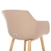 Dining Chair LUCIE Cappuccino PP with Metal legs in wood color 56x55.5x80Hcm. Dining Chair LUCIE Cappuccino PP with Metal legs in wood color 56x55.5x80Hcm.