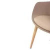 Dining Chair LUCIE Cappuccino PP with Metal legs in wood color 56x55.5x80Hcm. Dining Chair LUCIE Cappuccino PP with Metal legs in wood color 56x55.5x80Hcm.