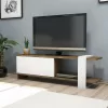 Tv set Cave in white-walnut color 120x25x37cm Tv set Cave in white-walnut color 120x25x37cm