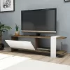 Tv set Cave in white-walnut color 120x25x37cm Tv set Cave in white-walnut color 120x25x37cm