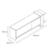 Tv set Cave in white-walnut color 120x25x37cm Tv set Cave in white-walnut color 120x25x37cm