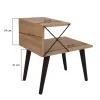 Coffee Table Auxiliary - Bedside Table C9434.01 Melamine Natural 50x40x55cm Coffee Table Auxiliary - Bedside Table C9434.01 Melamine Natural 50x40x55cm