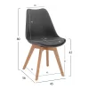 Chair VEGAS C0033.03 Beech Wood legs with Dark Grey PP Seat 45x56x80Hcm Chair VEGAS C0033.03 Beech Wood legs with Dark Grey PP Seat 45x56x80Hcm
