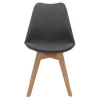 Chair VEGAS C0033.03 Beech Wood legs with Dark Grey PP Seat 45x56x80Hcm Chair VEGAS C0033.03 Beech Wood legs with Dark Grey PP Seat 45x56x80Hcm