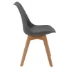 Chair VEGAS C0033.03 Beech Wood legs with Dark Grey PP Seat 45x56x80Hcm Chair VEGAS C0033.03 Beech Wood legs with Dark Grey PP Seat 45x56x80Hcm